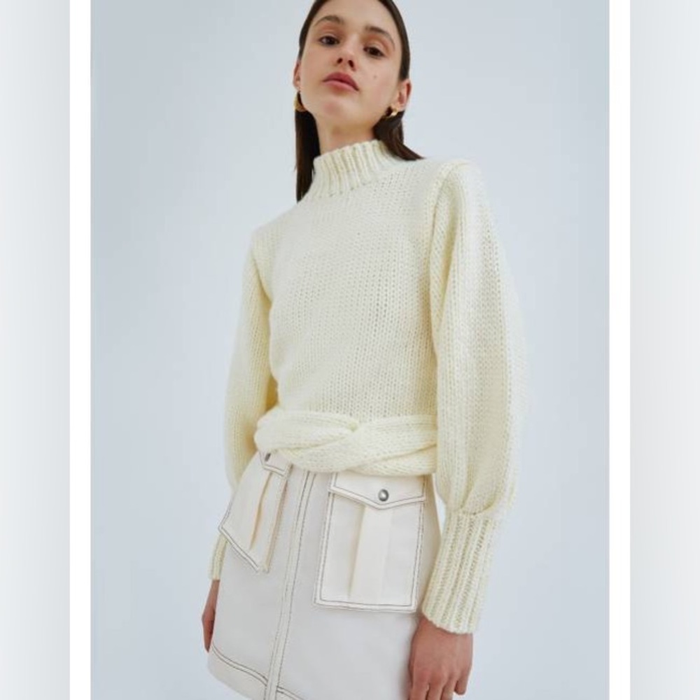 C/MEO Collective Arch Knit Sweater in Vanilla
